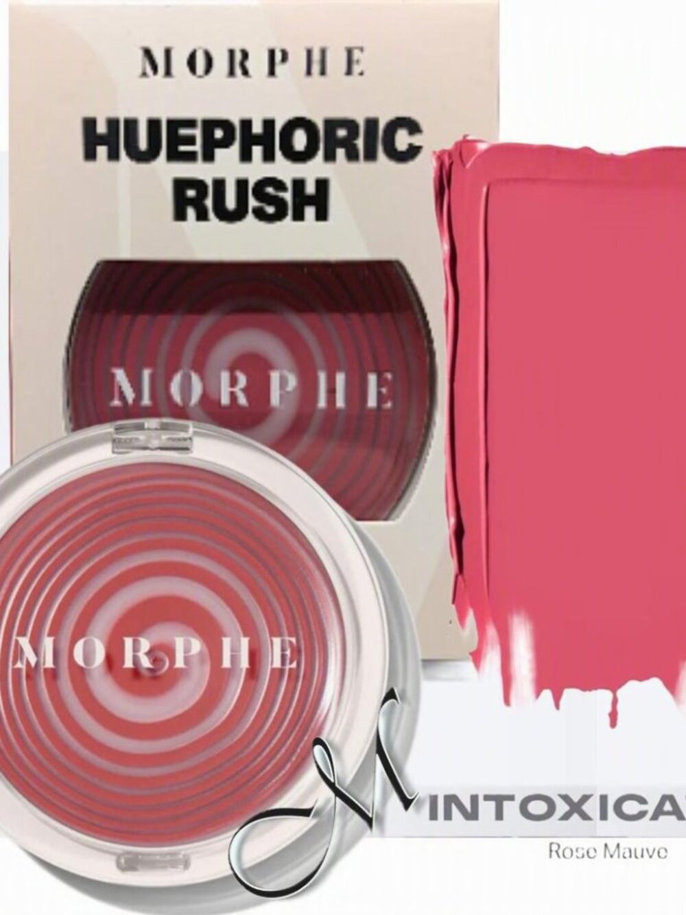 MORPHE Huephoric Rush 3-in-1 Silk Blush ~ INTOXICATED (Rose Mauve) NIB 8g